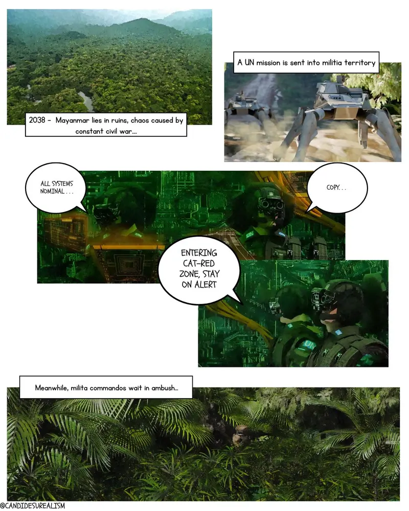 AMBUSHED MECH - COMIC STRIP - Image 1